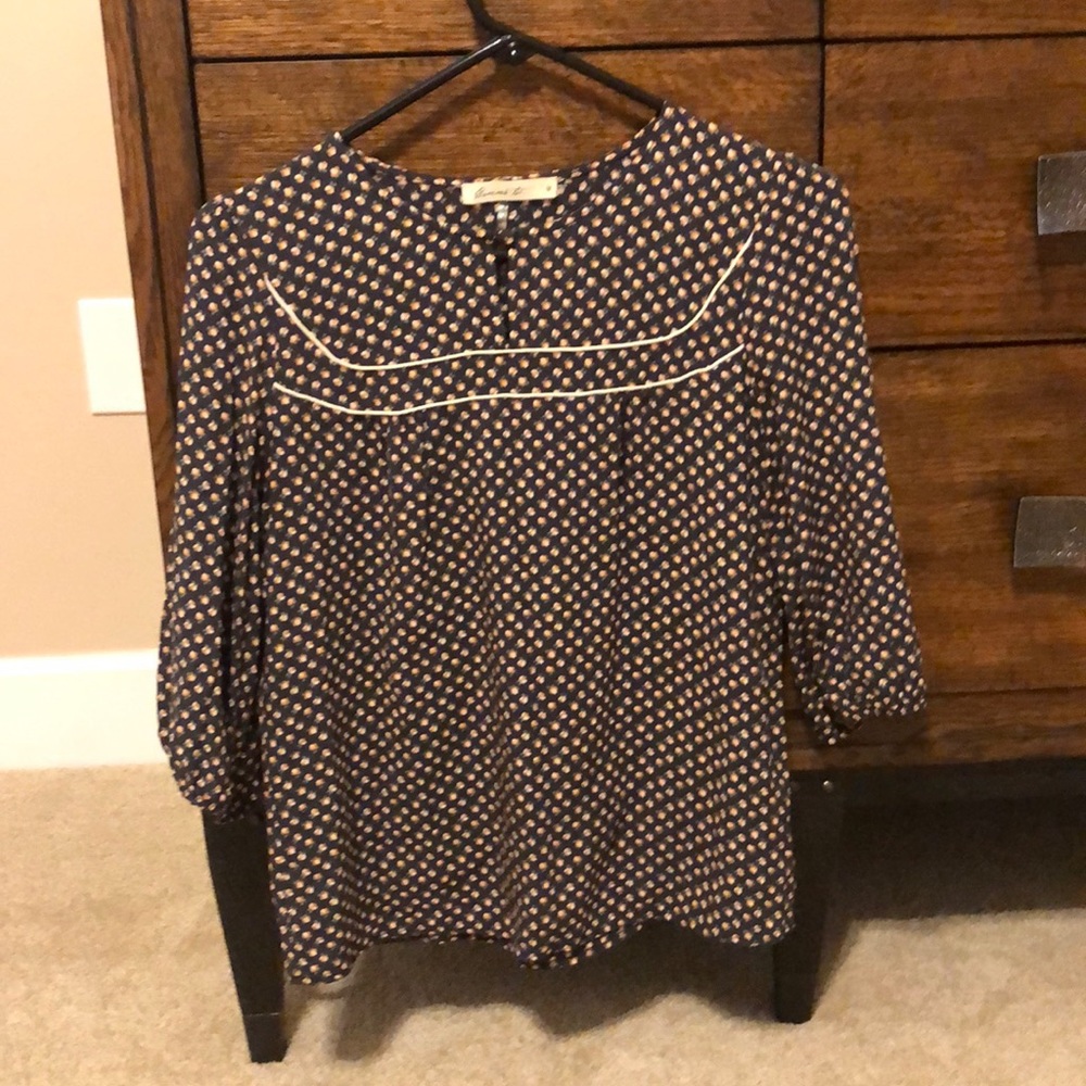 Navy Comme Toi top from Anthropologie.